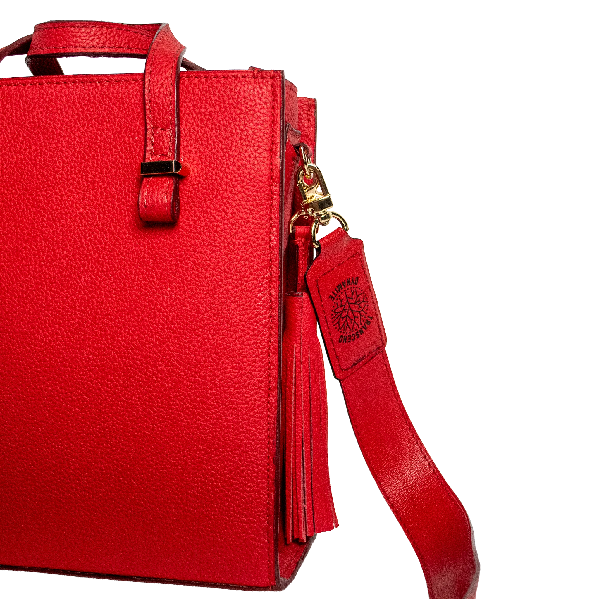 Zenite Ruby Contemporary Luxury Handbag - Red Togo Leather | Handcrafted USA - Image 3