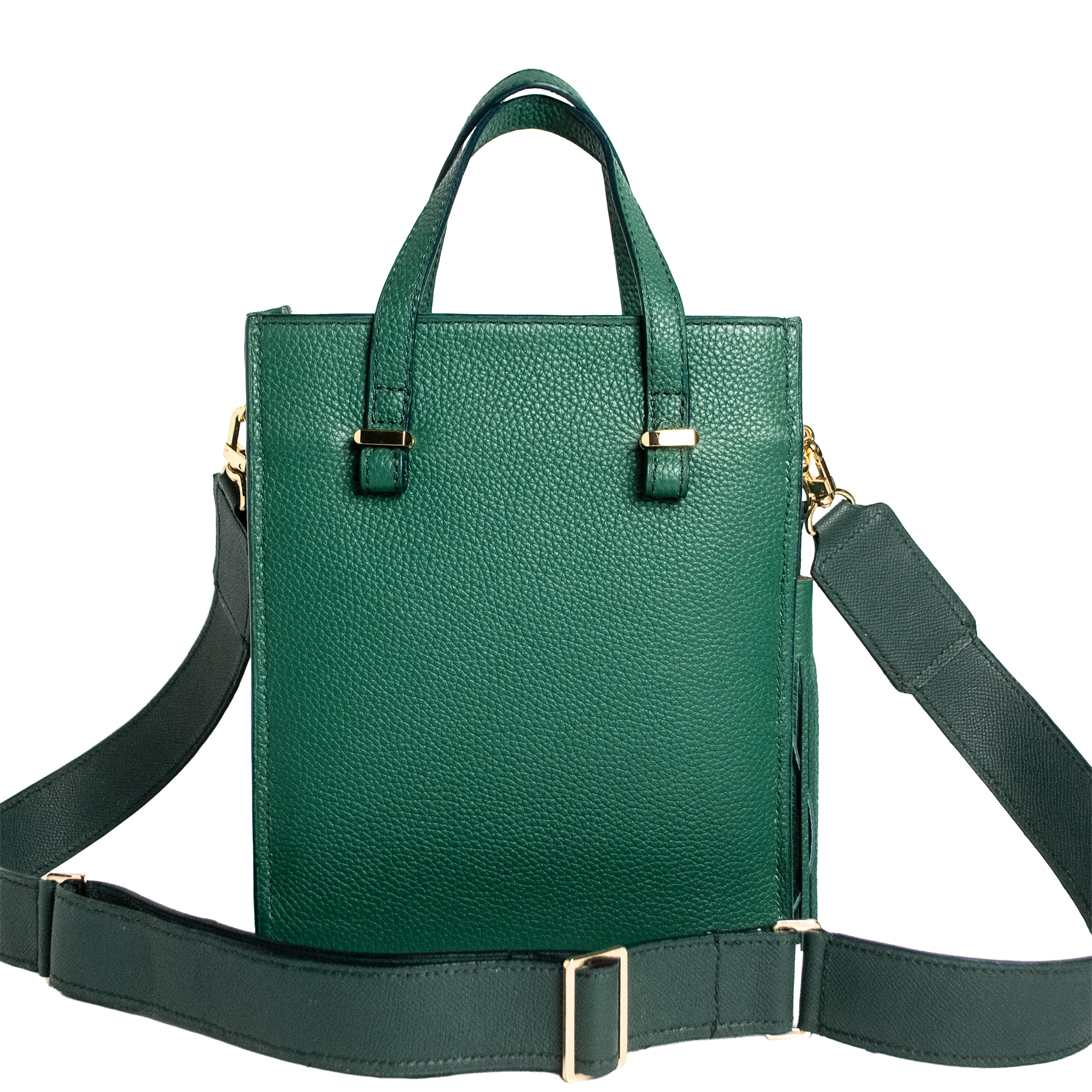 Zenite Verde Contemporary Luxury Handbag - Emerald Green Togo Leather | Handcrafted USA - Image 4