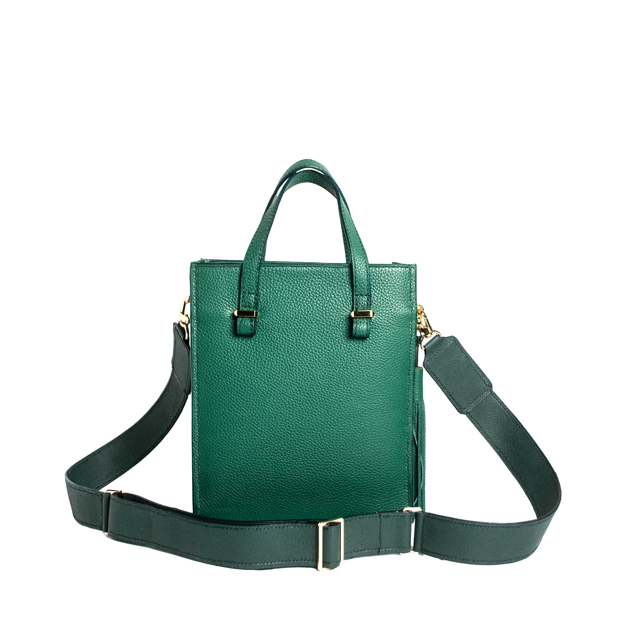 Zenite Verde Contemporary Luxury Handbag - Emerald Green Togo Leather | Handcrafted USA - Image 7