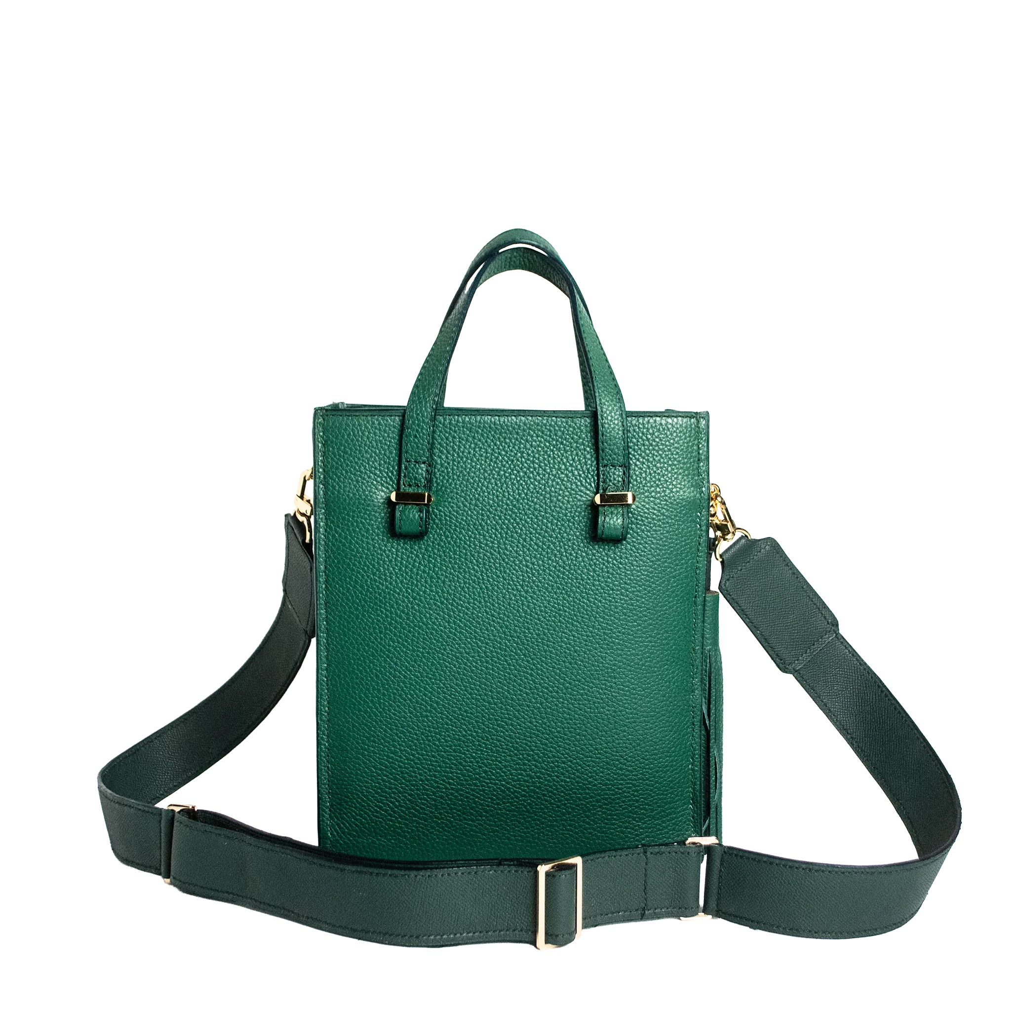 Zenite Verde Contemporary Luxury Handbag - Emerald Green Togo Leather | Handcrafted USA - Image 8